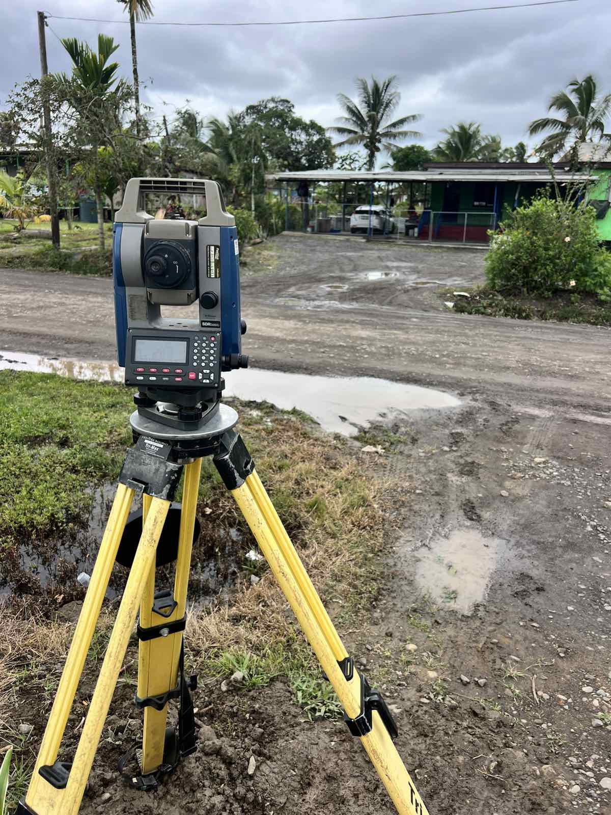 Zion Land Surveys field work on Vuci Road, Nausori